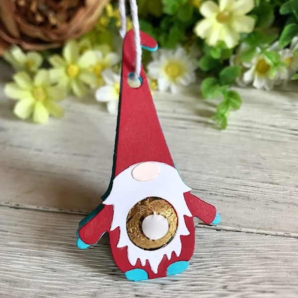 Jule Gnome Chokolade DIY Skæredør - Scrapbooking Prægnings Stencils