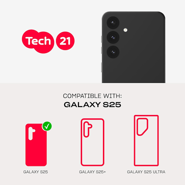 EvoLite til Galaxy S25 - Ultratyndt cover - Sort Sort