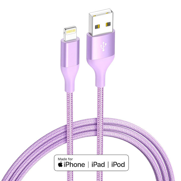 [Apple Mfi-certifierad] 4Colorful Lightning-kabel 4-pack 6 fot