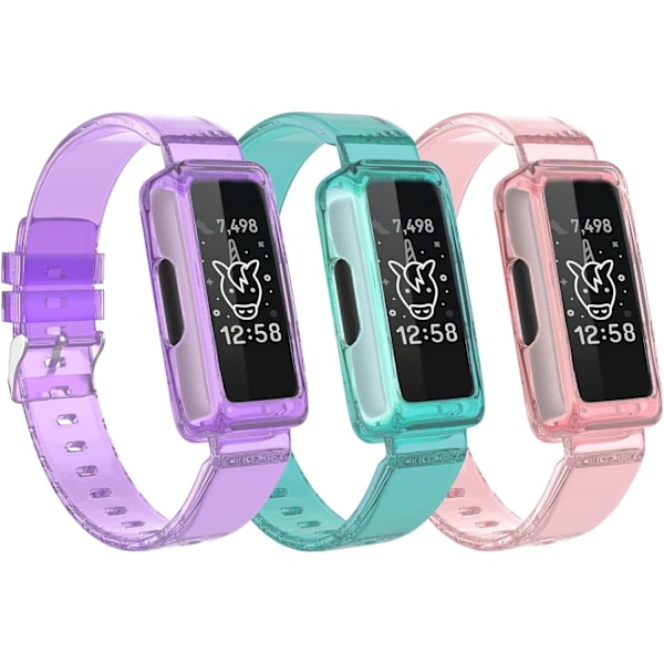 TPU gennemsigtig rem til Fitbit Ace 3/Ace 2/Inspire-serien - Faychey