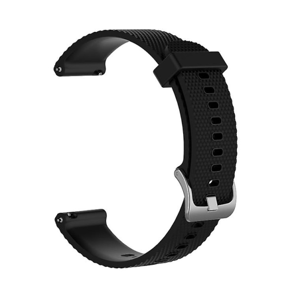 For Polar Ignite Fashion Textured Silicone Replacement Watch Band QEX Black