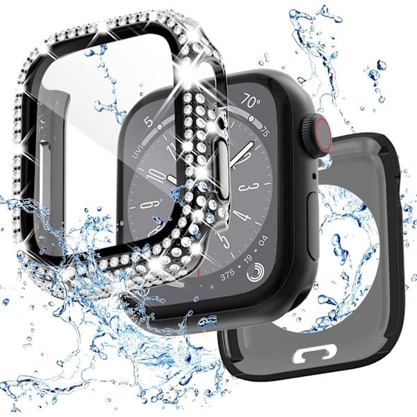 2 i 1 Bling vattentätt fodral för iWatch Series 6
