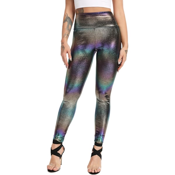 Kvinnors Leggings i konstläder Byxor PU Elastiskt formande höft