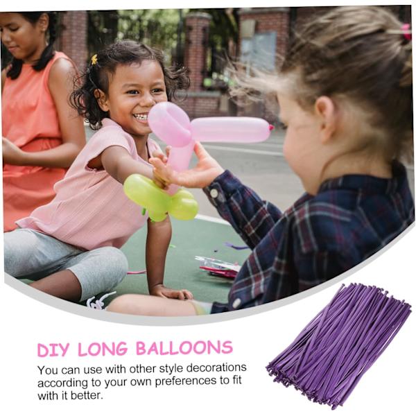 100 stk modellering ballonger for bryllupsdekorasjon, lilla, morsomme bursdagsballonger