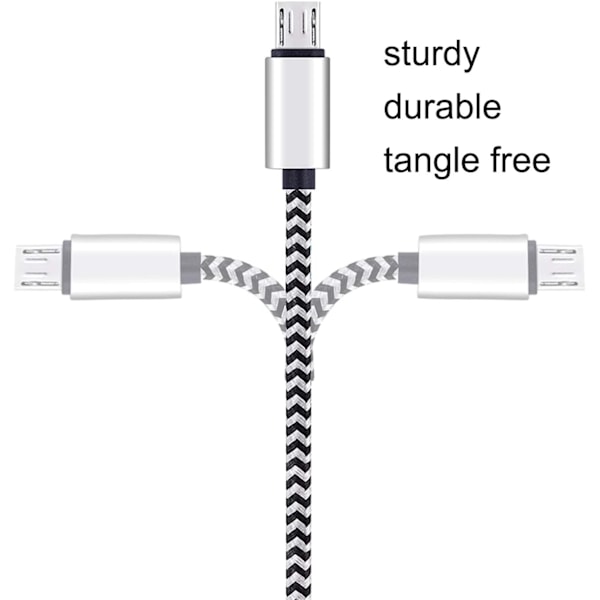 Micro USB-kabel 10ft 3-pak Højhastighed 2.0 USB A-han til Micro USB