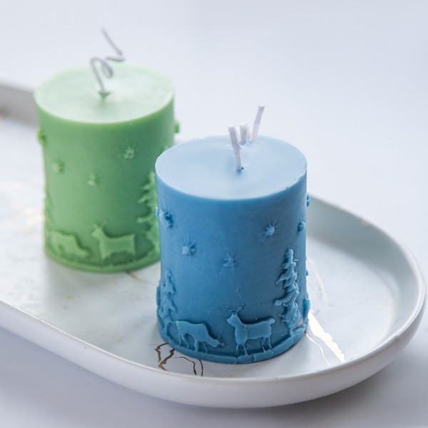 Jullim gips DIY handgjord serie kolumnformad aromaterapi lättnadsljus form