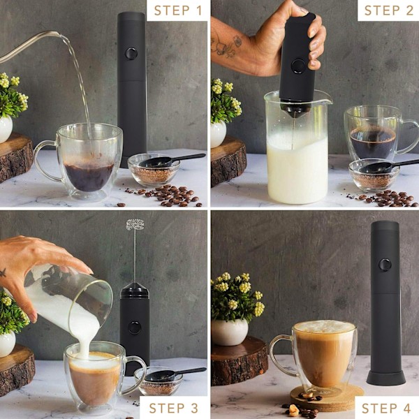 Melkeskummer Håndholdt Visp Kaffeskummer Kaffetilbehør Melkeskummer Eggvisp