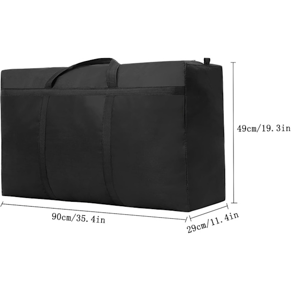 4-pakke 125L flyttekasser - store, sterke oppbevaringsvesker