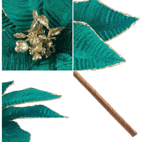 Mørk kricka jul julstjerne blomst 6 stk 8-tommer valg til juledekoration