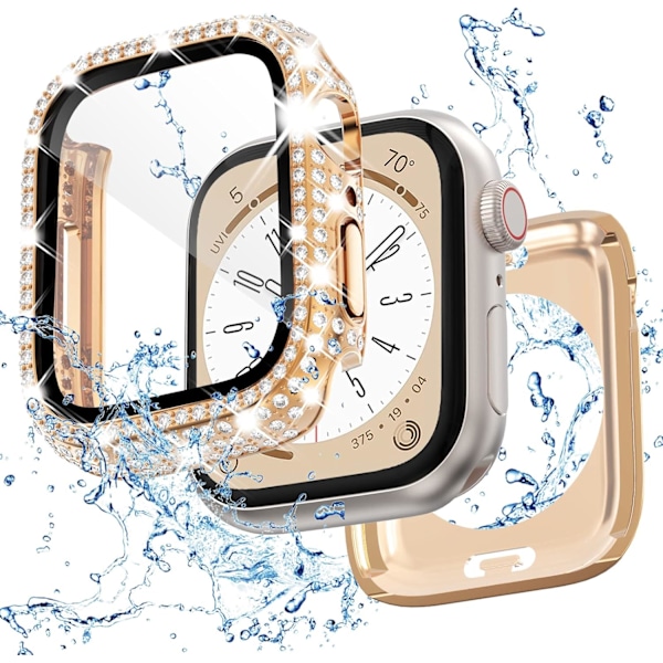 2 i 1 Bling Vandtæt Etui til iWatch Series 6