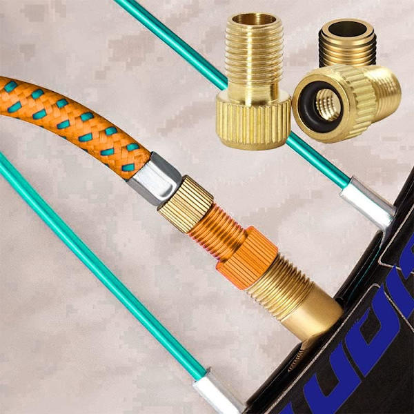 DV og SV sykkelventiladaptersett