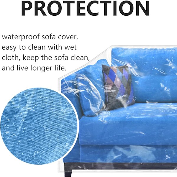 Plastöverdrag 84\" B x 40\" D x 36\" RH x 18\" FH Plastmöbler