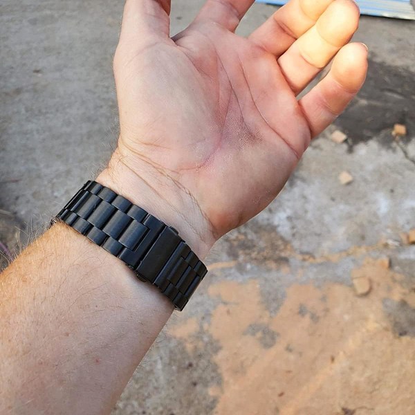 Kompatibel med Galaxy Watch 4 Classic 46mm 42mm Galaxy Watch 4 44mm 40mm armbånd, ingen hull i rustfritt stål armbåndsurrem erstatningsstropp