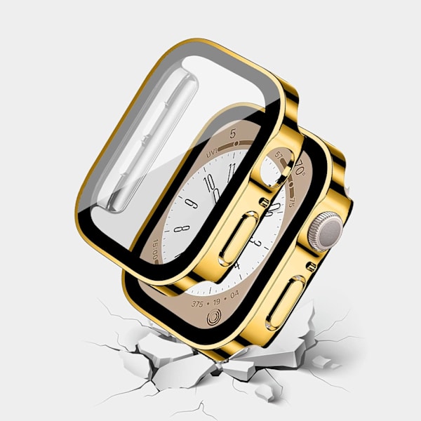 för Apple Watch case 41 mm, hårt case med skärm i härdat glas