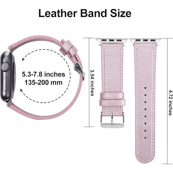 2-pakks rem kompatibel med Apple Watch Band 38mm 40mm 41mm for menn