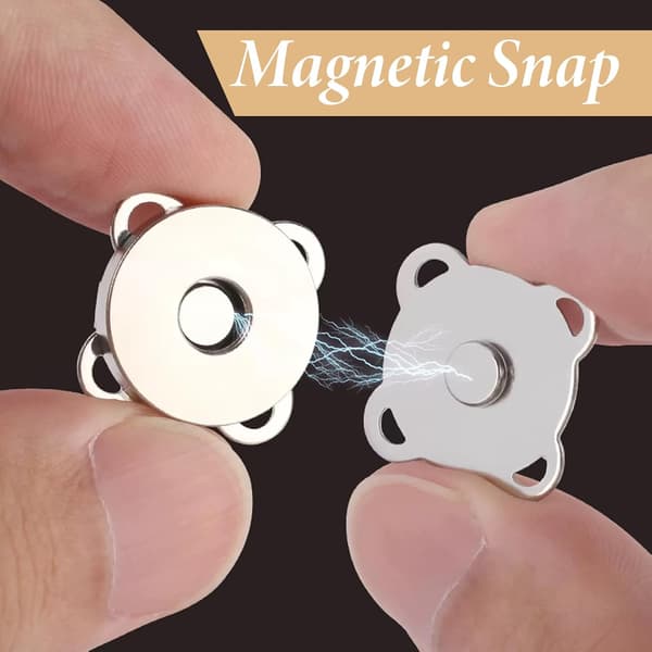 Magnetlås, 12 par, magnetknappar, magnetknappar för sömnad, magnetlås för väskor, magnetiskt tryckknäppe för sömnad, för