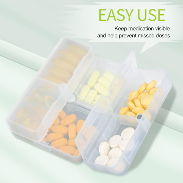 2 st Daily Pill Organizer, 7 fack Portable Pill