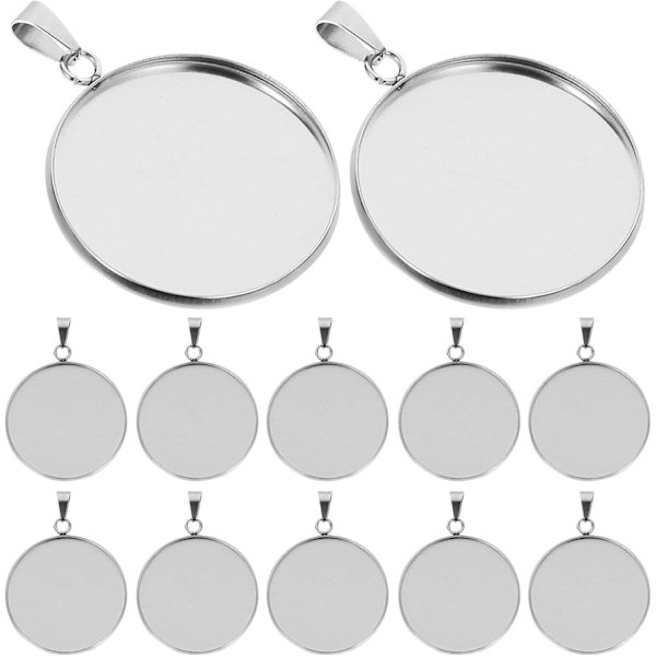 20 stk. vedhæng bakker kit - Bezel Blanks til DIY håndværk og smykkefremstilling
