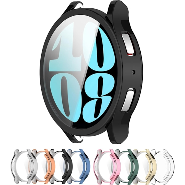 Kompatibel med Galaxy Watch 6 40mm Beskyttelsesetui, Fuld Dækning TPU Beskyttelsesetui Skal Kompatibel med Galaxy Watch 6 4