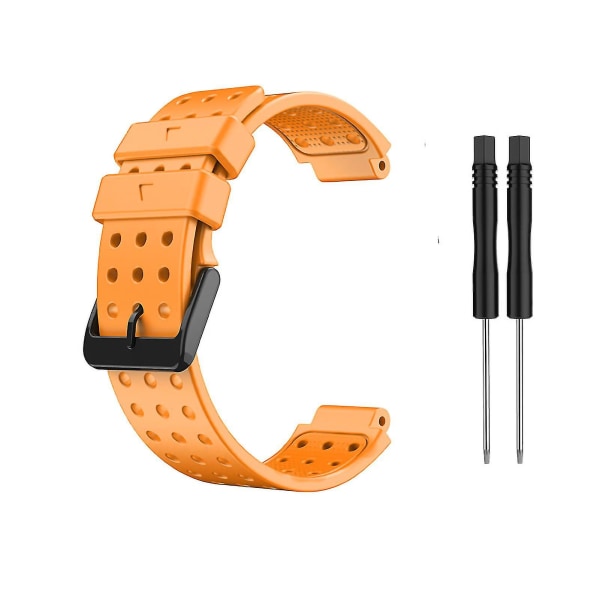 Watch Mjukt silikon 20 mm Byte av armband vid handledsrem för Garmin Approach S20/föregångare 220 230 235 630 620 735 Orange