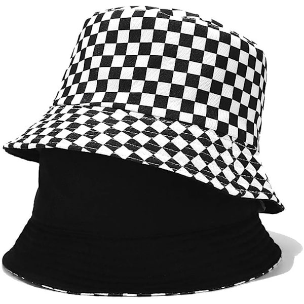 Søt bøttehatt strandfiskerhatter for kvinner, reversibel