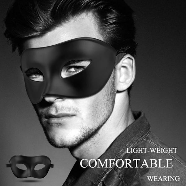 Blondert Masquerade-maske med elastikk, passer for voksne, mykt og skånsomt materiale, spesielt for
