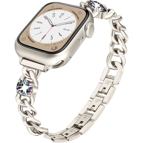 Rem for Apple Watch Series 9 8 7 41 mm / SE (2. generasjon) 40 mm Starlight