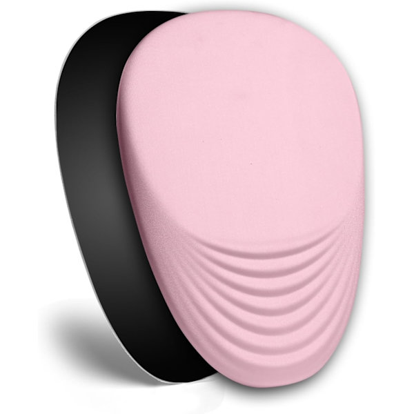 Ergonomisk musemåtte med håndledsstøtte, musemåtte lindrer karpaltunnelsmerter, hele musemåtte i memory-skum med skridsikker PU-bund, trådløs pink