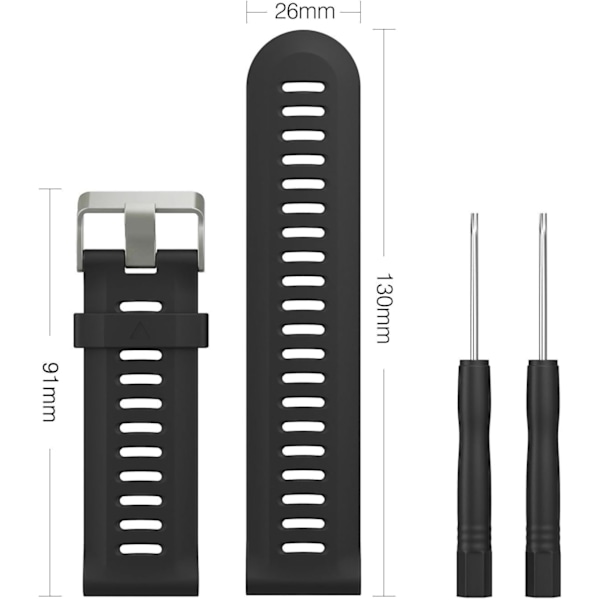 Blødt silikonearmbånd til Garmin Fenix ​​3 / Fenix ​​3 HR/Fenix ​​5X