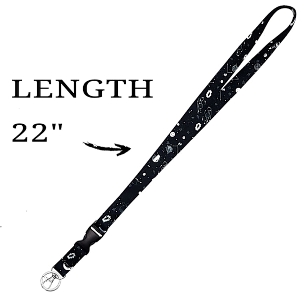 Nyckelband för nycklar Nyckelring Lanyard Premium Mjuk Silkesbred