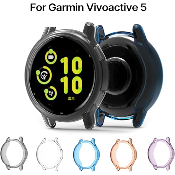 Smartwatch Dammskydd Vattentätt Stöttåligt Hölje Ram Skal Lämpligt för Vivoactive 5 Minskar Damm och Fläckar