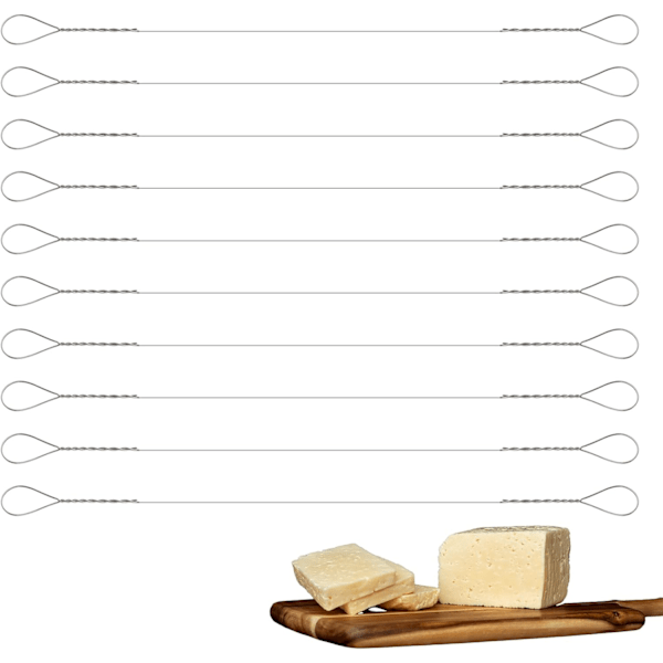 10 stk. erstatningswire for ostehøvel - 5,7 tommer lang skivewire for ost og smørskjæring