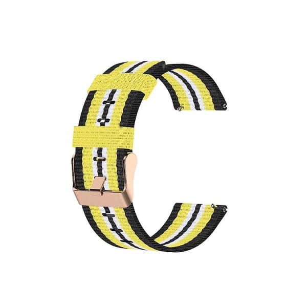 For Fitbit Versa Canvas Watch Band BYE Black Yellow