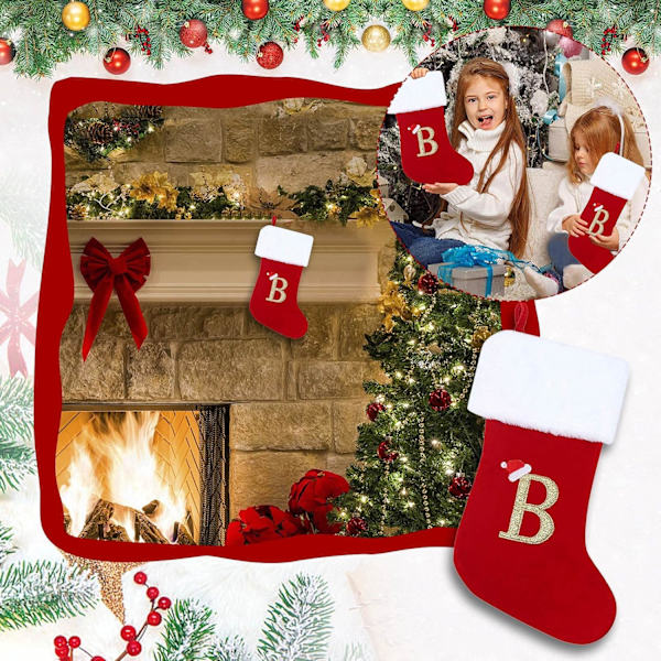 Juldekoration Jul Julgåvor Jul Alphabet Ornament Julstrumpa Julstrumpa Gåva Godis Kläder Karaktär