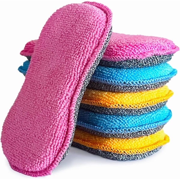 Dish Sponges (Pack of 6) - Non-Scratch Kitchen Cleaning Sponges for