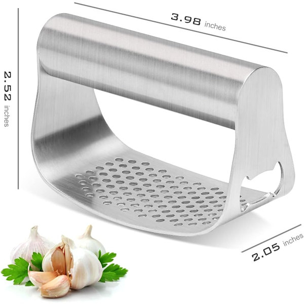 Hvitløkspresse Rocker. Rustfritt Stål Hvitløksknuser Chopper Mincer