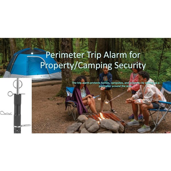Perimeterlarm - Säkerhetssystem Trip Wire-enhet för camping och säkerhet