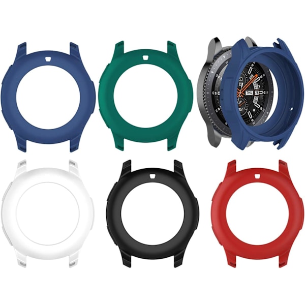 Kompatibel med Galaxy Watch 46mm Etui, Gear S3 Frontier Beskyttelsesetui, Blød Silikone Beskyttende Kofanger Ærme Cover Etui Skal til Galaxy 46mm Ur