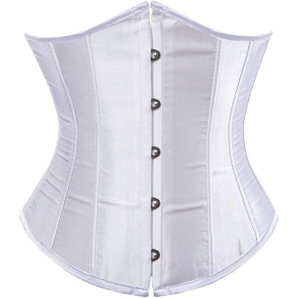 Kvinder Satin Korsetter Top Lace Up Boned Overbust Korset Bustier Lingerie Body