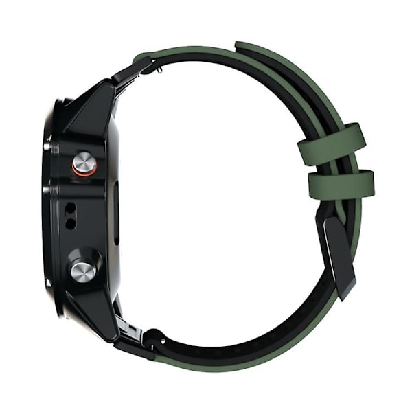 For Garmin Fenix 7 To-farvet silikone quick release urrem LKS Army Green Black
