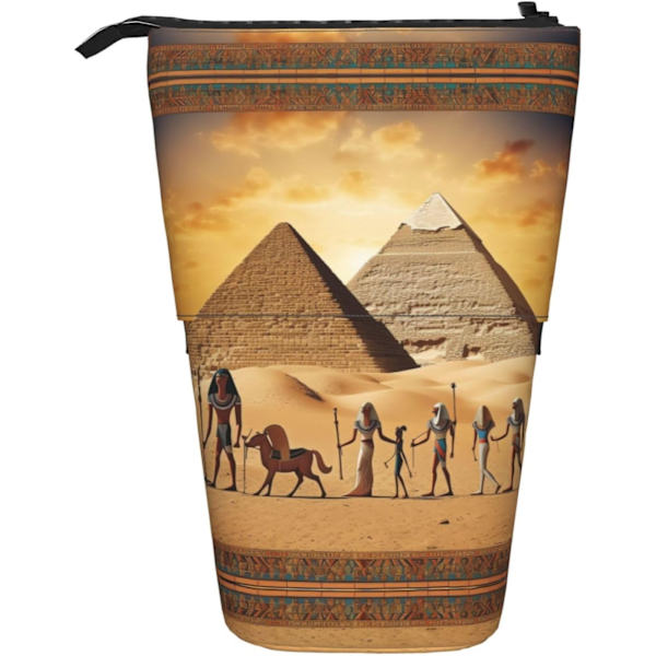 Antikkens Egypten Print Blyant Etui Teleskopisk Blyantholder Bærbar Stående Blyantpose Sød Blyantpung Organizer Til Kvinder Mænd Gave Kontor