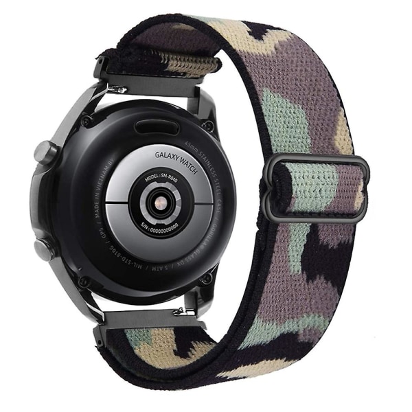 20 mm 22 mm band för Samsung Galaxy Watch 4/classic/3/5/ pro/active 2 Gear S3 Elastisk nylon Huawei Watch Gt 2 2e 3 Pro Strap Camouflage green 22mm