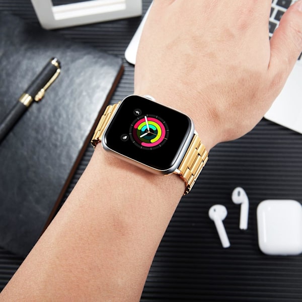 Kompatibel med Apple Watch Band 44 mm 45 mm matt metallrem til