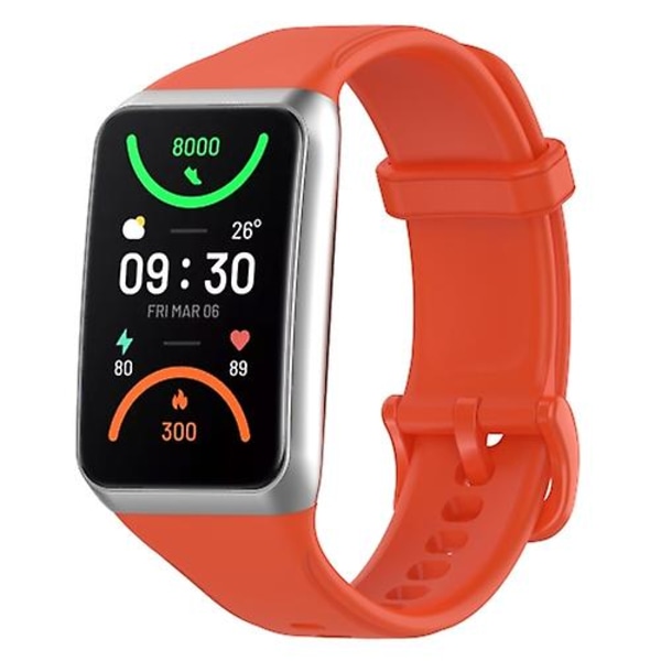 Til Oppo Band 2 Solid Color Blød Silikone Urrem LVK Orange
