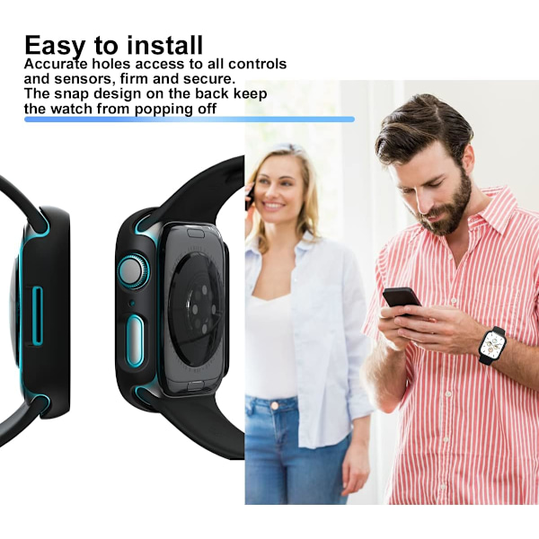 3-pack fodral för Apple Watch skärmskydd SE(2023) SE(2022)
