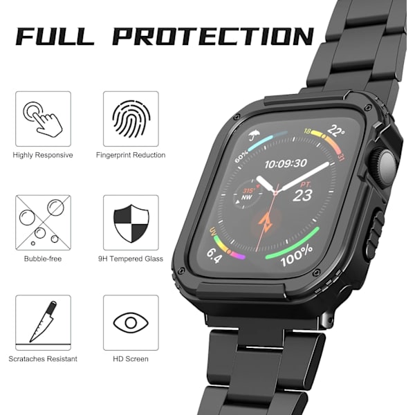 2-pak robust deksel som er kompatibel med Apple Watch