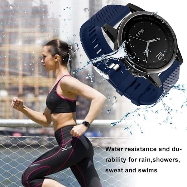 Blød silikone hurtiginstallationsurrem til Garmin Fenix 5S/Fenix 6S/Fenix 7S