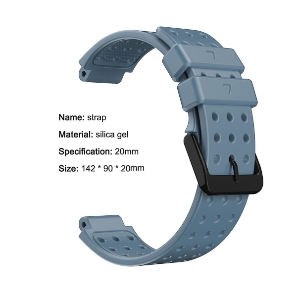 Watch Mjukt silikon 20 mm Byte av armband vid handledsrem för Garmin Approach S20/föregångare 220 230 235 630 620 735 Red