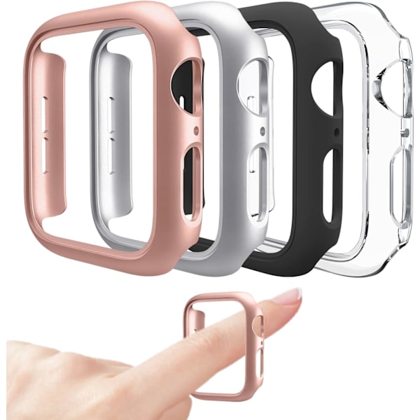 4-pak kompatibel for Apple Watch case 38 mm [NO Skjermbeskytter]