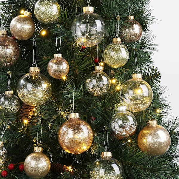 30 stk julekulepynt 2'' knusesikre juletrepyntsett